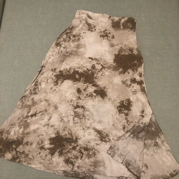 Oak + Fort Tie Die Asymmetrical Midi Skirt - Picture 1 of 3